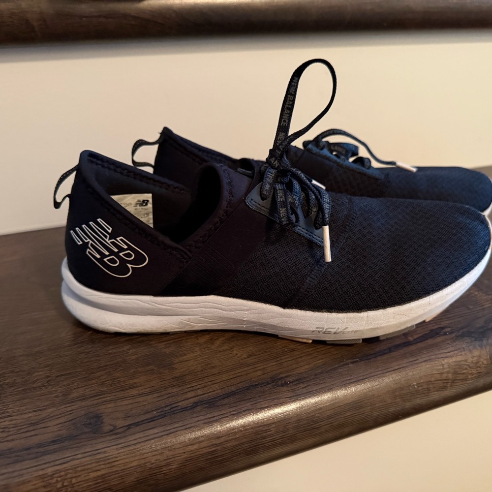 New Balance Black and White Athletic Shoes